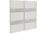 Schwebetürenschrank WIMEX "Altona", weiß (weiß, weißglas), B:180cm H:198cm T:64cm, Holzwerkstoff, Schränke, Schwebetürenschrank, mit Glaselementen und zusätzlichen Einlegeböden