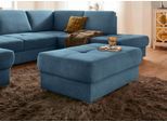 Hocker SIT & MORE "Santorini", blau (azur), B:99cm H:41cm T:65cm, Luxus-Microfaser (90% Polyester, 10% Polyamid);Struktur (100% Polyester);Luxus-Microfaser ALTARA NUBUCK (100% Polyester), Hocker, Polsterhocker
