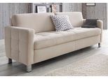 3-Sitzer SIT & MORE "Pablo", beige (creme), B:163cm H:78cm T:78cm, Kunstleder SOFTLUX / Struktur (100% Polyester);Flachgewebe (100% Polyester) / Struktur (100% Polyester), Sofas