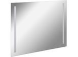 LED-Lichtspiegel FACKELMANN "Linear", silber (silberfarben), B:100cm H:75cm T:2cm, Spiegel