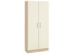 Mehrzweckschrank WIHO KÜCHEN "Kiel", beige (front: magolia, korpus: sonoma eiche), B:80cm H:180cm T:35cm, Schränke, Mehrzweckschrank, Typ 3