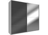 Schwebetürenschrank WIMEX "Easy", grau (weiß, grauglas, spiegel), B:270cm H:210cm T:65cm, Schränke, Schwebetürenschrank, mit Glas und Spiegel