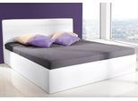Polsterbett, weiß, B:187cm L:210cm, Bezug Bett: Microfaser (100% Polyester);Bonnell-Federkernmatratze: Mischgewebe (51% Polyprophlen, 39% Polyester, 10% Baumwolle);Kaltschaummatratze: Frottee (100% Polyester), Bezug abnehm- und waschbar bis 60C, WESTFALIA SCHLAFKOMFORT, Betten, Polsterbett, inkl. Bettkasten bei Ausführung mit Matratze