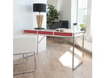 Schreibtisch HAMMEL FURNITURE "Mistral Bürotisch, Arbeitstisch, Tisch, Computertisch", rot, B:137,4cm H:75cm T:60cm, Tische, mit Gestell, B: 137,4 cm, Designmöbel