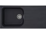 Einbauspüle RESPEKTA "ORLANDO100X50G", schwarz, B:100cm T:50cm, Verbundwerkstoff, Küchenspülen