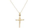 Kette mit Anhänger SMART JEWEL "Anhänger Kreuz, Silber 925", gold, Halsketten, Damen, 50cm, Silber 925 (Sterlingsilber)