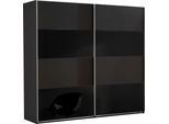 Schwebetürenschrank WIMEX "Easy", grau (graphit, schwarzglas), B:270cm H:210cm T:65cm, Schränke, Schwebetürenschrank, mit Teilglas