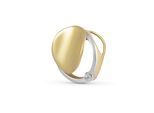 Kettenanhänger VIVANCE "333/- Gelbgold bicolor Zirkonia", bunt (mehrfarbig), Schmuckanhänger, Damen, one-size, Gold, 1,2 g, Kettenanhänger