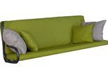 Bankauflage "Smart", grün, B:178cm H:9cm T:180cm, Obermaterial: 100% Polyester. Füllung: 100% Polyurethan, ANGERER FREIZEITMÖBEL, Polsterauflagen, Bankauflage