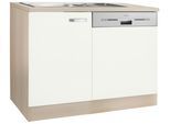 Spülenschrank OPTIFIT "Faro", weiß (weiß matt), B:110cm H:84,8cm T:60cm, Schränke, Spülenschrank, mit Tür/Sockel für Geschirrspüler