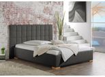 Polsterbett MAINTAL "Cueno", grau (anthrazit), B:184cm L:210cm, Strukturstoff (100% Polyester), Betten, Polsterbett, mit und ohne Matratze in 2 Ausführungen, Steppung mit Knopfheftung