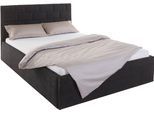 Polsterbett, schwarz, Liegefläche Länge B: 200cm x 140cm, Höhe Bettseite: 42cm, Bonnell-Federkernmatratze Gewicht bis: 100 kg H3, Bezug Bett: 100% Polyester;Bonnell-Federkernmatratze: 51% Polypropylen, 39% Polyester, 10% Baumwolle;Kaltschaummatratze: 100% Polyester, Bezug abnehm- und waschbar bis 60C, WESTFALIA SCHLAFKOMFORT, Betten, Polsterbett, inkl. Bettkasten bei Ausführung mit Matratze