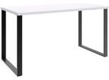 Schreibtisch WIMEX "Home Desk", schwarz (schwarz, weiß, schwarz, weiß), B:140cm H:75cm T:70cm, Tische, Mit Metallkufen, in 3 Breiten