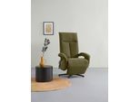 TV-Sessel SIT & MORE "Tycoon", grün (olive), B:74cm H:112cm T:82cm, 98% Polyester 2% Polyamid, Sessel, wahlweise manuell, mit zwei Motoren oder mit Akku oder mit 2 Motoren