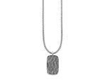 Kette mit Anhänger CAÏ "925/- Sterling Silber rhodiniert Wellen", silber (silbergrau), Halsketten, Herren, 60cm, Silber 925 (Sterlingsilber), L: 60 B: 15mm, glänzend, B:15mm