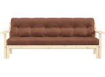 Schlafsofa KARUP DESIGN "Unwind", braun (clay braun), B:190cm H:14cm T:92cm, Sofas, Schlafsofa, Mit Holzstruktur, inkl. Futonmatratze, Liegefläche 130x190 cm