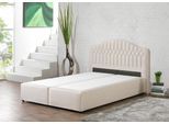 Boxspringbett MAINTAL, beige (creme), Liegefläche B/L: 140cm x 200cm, H2 + H2, Bonnell-Federkernmatratze, Seitliche Einfassung Unterbox und Obermatratze: Mikrovelours (100% Polyester);Spiegelfläche der Unterbox und Obermatratze: 100% Polyester, Komplettbetten, Boxspringbett, in diversen Ausführungen