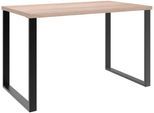 Schreibtisch WIMEX "Home Desk", schwarz (schwarz, eich, schwarz, eiche sägerau nachbildung), B:120cm H:75cm T:70cm, Tische, Mit Metallkufen, in 3 Breiten