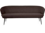 Polsterbank K+W KOMFORT & WOHNEN "ZOOM", braun (dunkelbraun 78), B:222cm H:87cm T:66cm, Sitzbänke, Polsterbank, 3-Sitzer Polsterbank mit dekorativen Keder