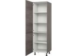 Vorratsschrank KOCHSTATION "KS-Trea SV60-195", grau (eichefarben grau), B:60cm H:195cm T:56cm, Schränke, Vorratsschrank, Höhe 195 cm, Breite 60 cm
