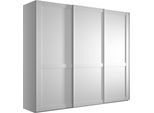 Schwebetürenschrank WIEMANN "Göteborg", weiß, B:246,3cm H:220cm T:67cm, Holzwerkstoff, Schränke, Querriegel und Griffleisten im Korpusfarbton