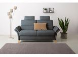 3-Sitzer HOME AFFAIRE "Westerland", blau (blau, grau), B:186cm H:90cm T:89cm, 100% Polyester, Sofas, Federkern-Polsterung. wahlweise mit Armlehnfunktion