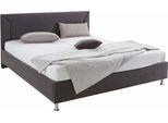 Polsterbett, grau (dunkelgrau), B:170cm L:210cm, Bezug Bett: Microfaser (100% Polyester);Bonnell-Federkernmatratze: Mischgewebe (51% Polyprophlen, 39% Polyester, 10% Baumwolle);Kaltschaummatratze: Frottee (100% Polyester), Bezug abnehm- und waschbar bis 60C, WESTFALIA SCHLAFKOMFORT, Betten, Polsterbett, in diversen Ausführungen