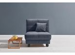 Schlafsofa ELL + ELL "Tilda", blau (dunkelblau), B:85cm H:90cm T:100cm, 100% Polyester, Sofas, Schlafsofa, Breite 85 cm, inkl. 1 Zierkissen