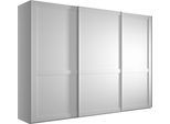 Schwebetürenschrank WIEMANN "Göteborg", weiß, B:295,2cm H:220cm T:67cm, Holzwerkstoff, Schränke, Schwebetürenschrank, Querriegel und Griffleisten im Korpusfarbton