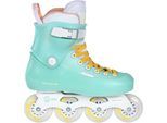 Inlineskates POWERSLIDE "Zoom Baby Blue 80" Gr. 37, bunt (blau, gelb, weiß), Inlineskates_Rollschuhe, Damen, 37/38 (bis 100 kg), Kunststoff