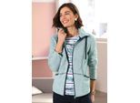 Fleecejacke CLASSIC BASICS, Damen, Gr. 50, grün (salbei, meliert), 100% Polyester, meliert, Jacken Fleecejacke