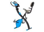 HOMCOM Heimtrainer Fahrradtrainer mit LCD Display, blau|grau