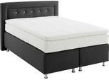 Boxspringbett, grau (charcoal), B:155cm L:210cm, Bezug: Feinstruktur 100% Polyester, WESTFALIA SCHLAFKOMFORT, Komplettbetten, Boxspringbett, wahlweise mit Topper