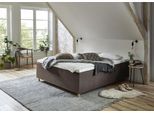 Boxbett HOME AFFAIRE "Thorsby", braun, B:160cm L:200cm, 100% Polypropylen, Komplettbetten, Boxspringbett, Boxbett ohne Kopfteil, frei im Raum stellbar, für Dachschrägen