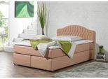 Boxspringbett MAINTAL, braun (cappuccino), Liegefläche B/L: 140cm x 200cm, H2 + H2, Bonnell-Federkernmatratze, Seitliche Einfassung Unterbox und Obermatratze: Mikrovelours (100% Polyester);Spiegelfläche der Unterbox und Obermatratze: 100% Polyester, Komplettbetten, Boxspringbett, in diversen Ausführungen