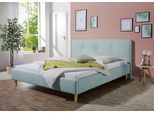 Polsterbett MAINTAL "Lonepine", blau (aqua), B:173cm H:97cm L:208cm, Betten, Polsterbett, Bettseiten zerlegt, ohne Bettkasten