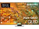 G (A bis G) SAMSUNG QLED-Fernseher Fernseher silberfarben (silber) LED Fernseher