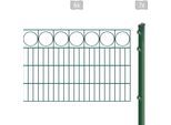 Doppelstabmattenzaun ARVOTEC "EXCLUSIVE 80 zum Einbetonieren "Ring" mit Zierleiste", grün (dunkelgrün), H:80cm, Kunststoff, Stahl, Zaunelemente, Zaunhöhe 80 cm, Zaunlänge 2 - 60 m