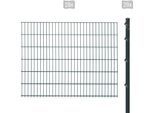 Doppelstabmattenzaun ARVOTEC "ESSENTIAL 123 zum Einbetonieren", grau (anthrazit), H:123cm, Kunststoff, Stahl, Zaunelemente, Zaunhöhe 123 cm, Zaunlänge 2 - 60 m