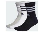 3-Streifen Cushioned Crew Socken, 3 Paar