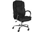 CLP Ergonomischer Bürostuhl BIG Xanthos I XXL Komfort Mit Wippfunktion Und Armlehnen I Verstellbar Mit Kunstleder-Bezug, Belastbar bis 210 kg