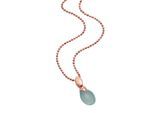 Kette mit Anhänger JAMELLI "925 Silber rosé vergoldet Paraiba Chalcedon", rosa (rot), Halsketten, Damen, 45cm, 2,48, Silber 925 (Sterlingsilber), L: 45 B: 8mm, glänzend, B:8mm