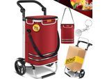KESSER® Einkaufstrolley klappbar mit 56L Kapazität und belastbar bis 50kg 3in1 Trolley Sackkarre & Umhängetasche Faltbarer Einkaufswagen inkl. Kühlfach & Einkaufschip Treppensteiger