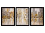 Wandbild »Wallxpert Goldfarbenen Art 3 Stück, 35 x 45 cm«