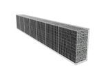 vidaXL Gabionenwand mit Abdeckung Verzinkter Stahl 600x50x100 cm