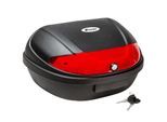 tectake® Motorradkoffer, Volumen 48 l, Platz für 2 Helme, für Mofas, Roller, Motorräder und Quads, kleiner und großer Reflektor