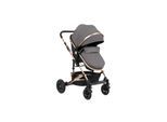 Kikkaboo Kombikinderwagen Amaia 3in1 i-Size Babyschale umbaubar Federung Tasche grau