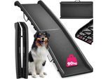 tectake® Hunderampe, klappbar und rutschfest, Belastbarkeit 90 kg, 155 x 40 x 14 cm