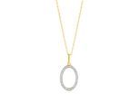 Kette mit Anhänger DIAMONDS BY ELLEN K. "Silber 925 vergoldet mit 40x Diamant zus. 0,11ct.", gelb, Halsketten, Damen, 45cm, 0,11, Silber 925 (Sterlingsilber), L: 45 B: 12mm, glänzend, B:12mm