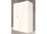 Kleiderschrank WIMEX "Click", weiß (weiß uni), B:135cm H:199cm T:58cm, Schränke, Kleiderschrank Drehtürenschrank, ohne Spiegel